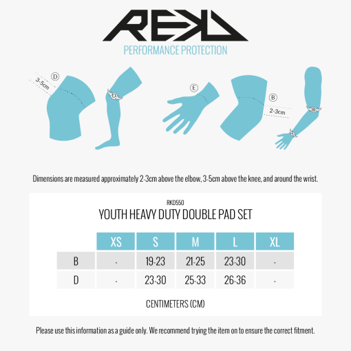 REKD Youth Heavy Duty Double aizsargu komplekts Melns/Pelēks