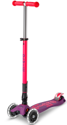 Micro Maxi Deluxe Foldable LED Neon scooter Ultra Pink