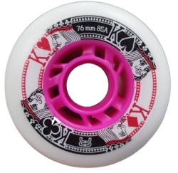 FR - ROUE STREET KINGS WHEELS 76mm white pink