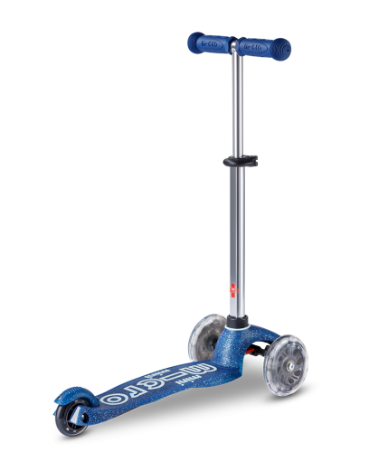 Micro Mini Deluxe Glitter LED самокат