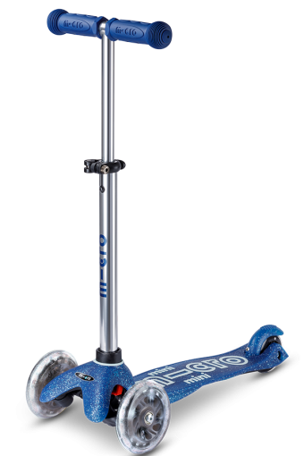 Micro Mini Deluxe Glitter LED самокат
