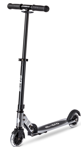Micro Sprite LED Silverchrome scooter