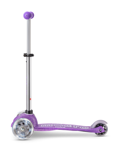 Micro Mini Deluxe Glitter LED самокат