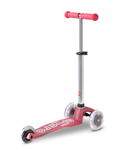 Micro Mini Deluxe Glitter LED самокат