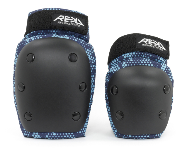 REKD Youth Heavy Duty Double Pad Set Black/Blue