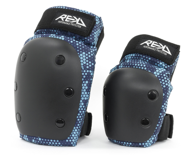 REKD Youth Heavy Duty Double Pad Set Black/Blue