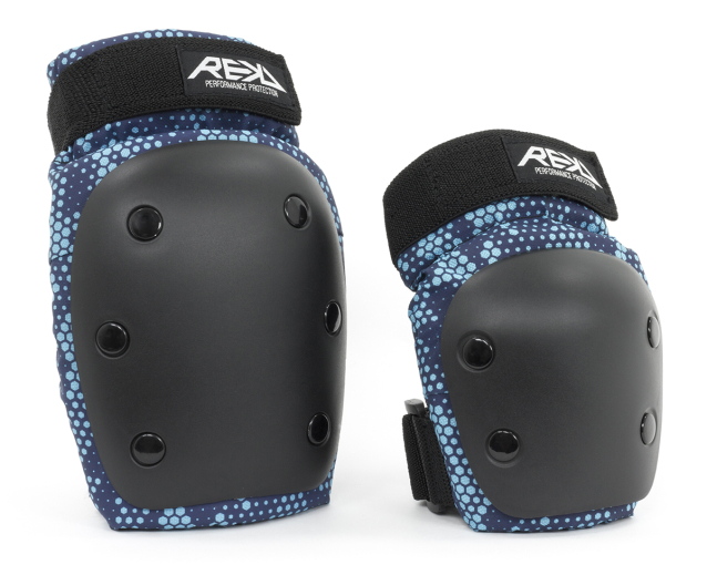 REKD Youth Heavy Duty Double Pad Set Black/Blue
