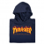 Thrasher толстовка с капюшоном Flame Navy