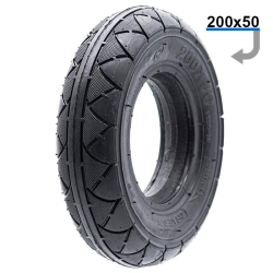 Solid electric skrejritenis tyre 200x50