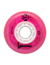LUMINOUS LED Riteņi 76mm 1 set glitter Rozā