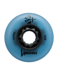 LUMINOUS LED Riteņi 76mm 1 set Zils glow