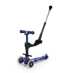 Micro Mini 3 in 1 Deluxe Plus LED skrejritenis Zils