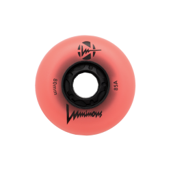 LUMINOUS LED Riteņi 80mm 1 set coral glow