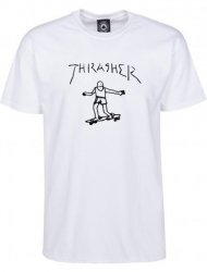 Thrasher T-shirt Gonz by Mark Gonzales White L size