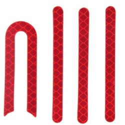Set of reflective stickers for Xiaomi m365/PRO skrejritenis (red)