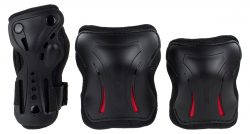 SFR Triple Pads Set Black Red S