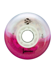 LUMINOUS LED Riteņi 80mm 1 set cotton candy