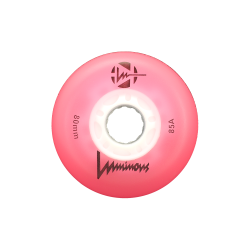 LUMINOUS LED Riteņi 80mm 1 set Rozā