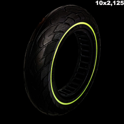 10X2.125 solid semi vacuum tyre (EXTRA SOFT & LIGHT) -Fluorescent