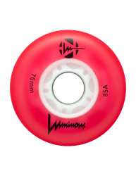 LUMINOUS LED Riteņi 76mm 1 set Sarkans