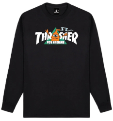 Thrasher x Toy Machine Longsleeve Vortex Black M size