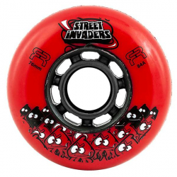 FR STREET INVADERS WHEELS RED 76mm