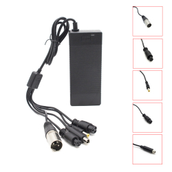 Most universal charger for electric skrejriteniss 42V with GX16/GX12/DC5.5mm/XLR connectors (2A)