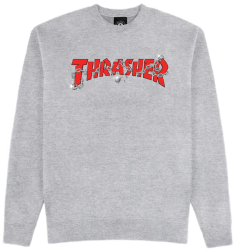 Thrasher Crewneck Chains by Daniel Shepard Grey XL size