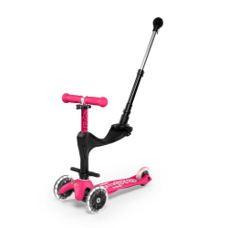 Micro Mini 3 in 1 Deluxe Plus LED skrejritenis Rozā