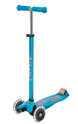 Micro Maxi Deluxe LED skrejritenis (spīdoši riteņi) Aqua