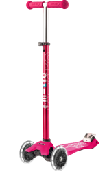 Micro Maxi Deluxe LED skrejritenis (spīdoši riteņi) Pink