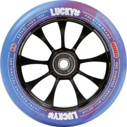 Lucky Toaster 120mm Sarkans-Zils Swirl Ritenis