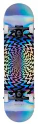 Rocket Complete Skateboard 8 Warp Foil Silver