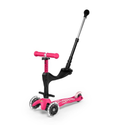 Micro Mini 3 in 1 Deluxe Plus LED skrejritenis Rozā