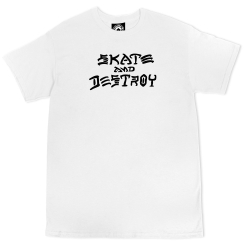 Thrasher T-shirt Skate and Destroy White L size