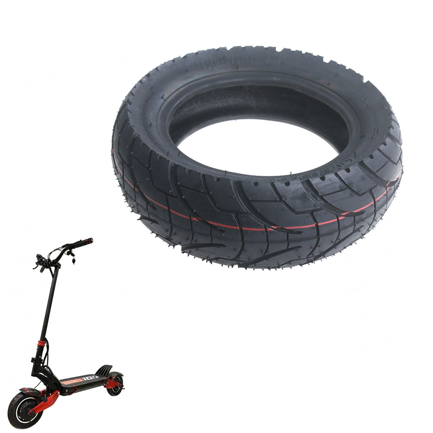 80/65-6 (10x3) šosejas riepa priekš elektriskā skrejriteņa